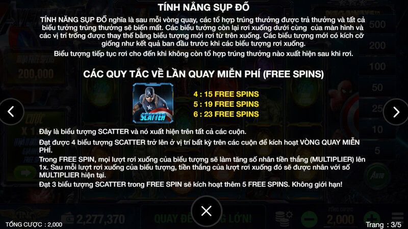 Nhiều vòng quay miễn phí (free) cùng các tính năng đặc biệt