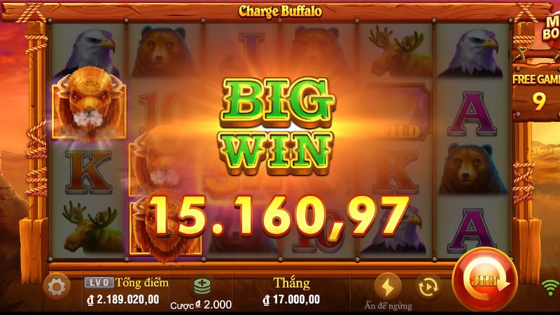 tỷ lệ thưởng Slotgame Trâu Vàng Kingfun có đáng chơi